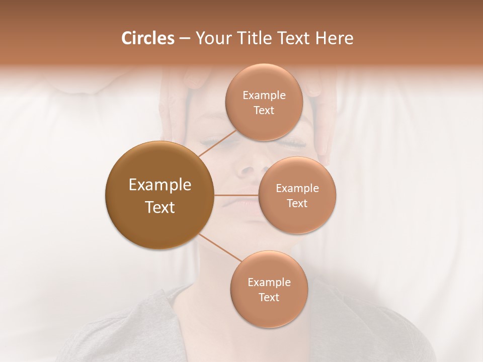 A Woman Getting Her Head Massage From A Massager PowerPoint Template