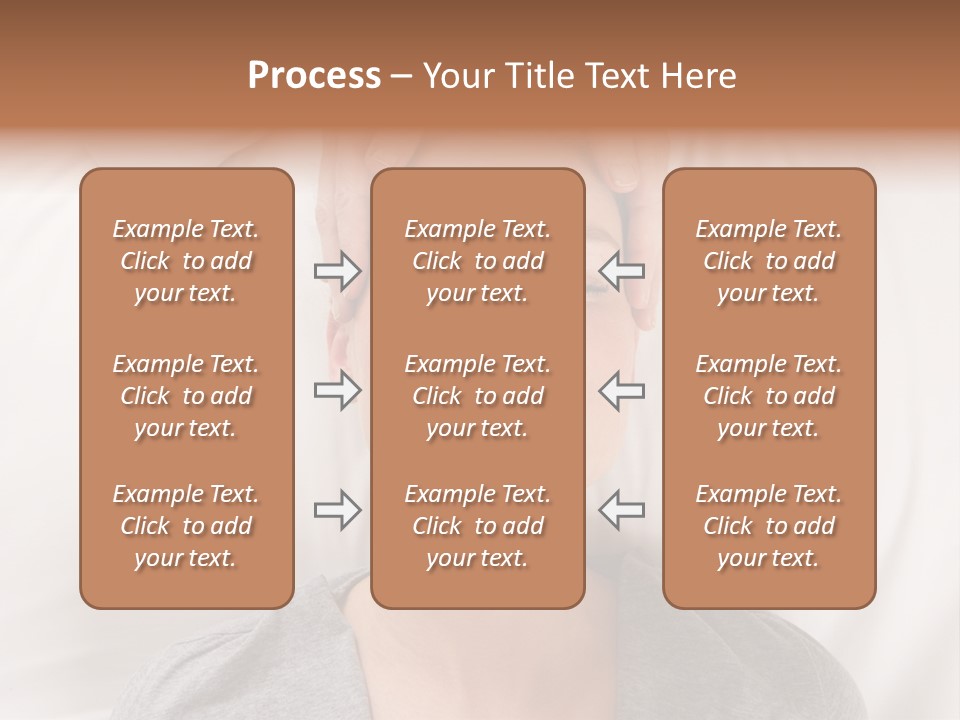 A Woman Getting Her Head Massage From A Massager PowerPoint Template