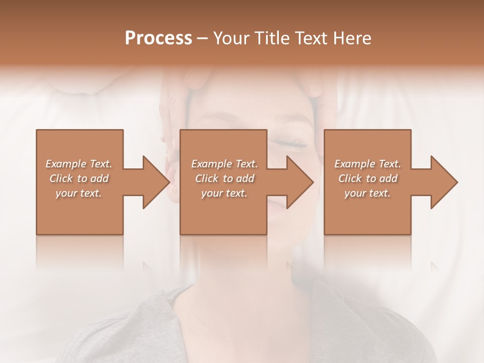 A Woman Getting Her Head Massage From A Massager PowerPoint Template