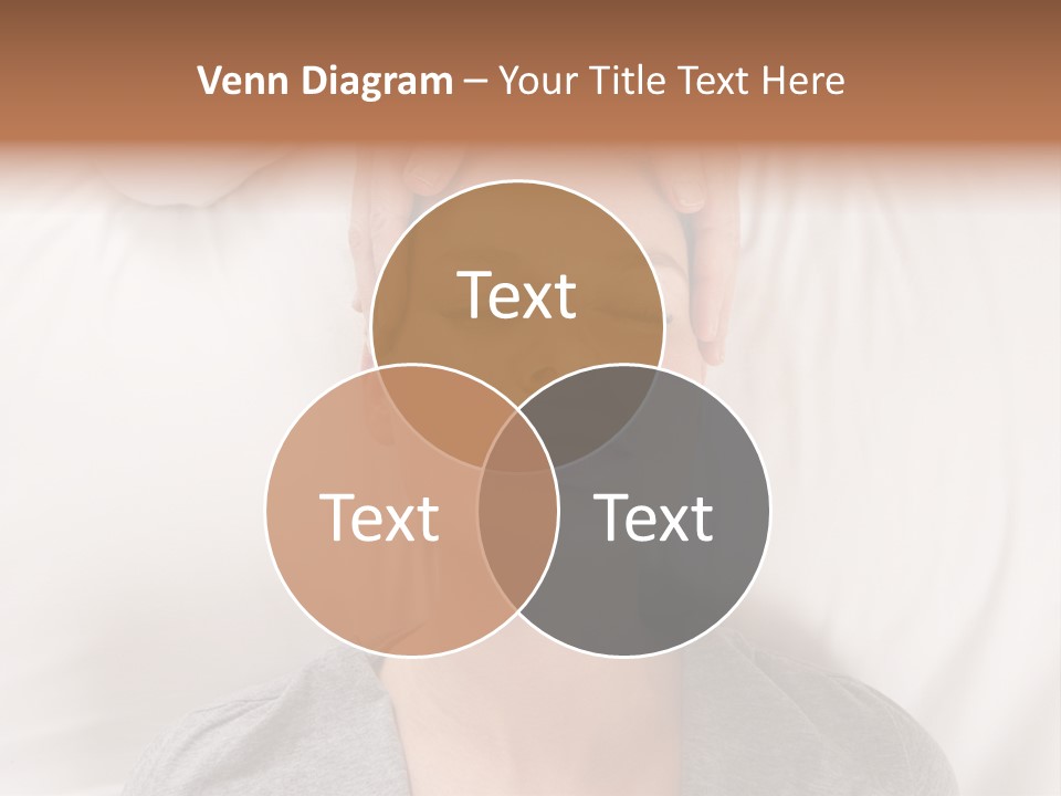 A Woman Getting Her Head Massage From A Massager PowerPoint Template