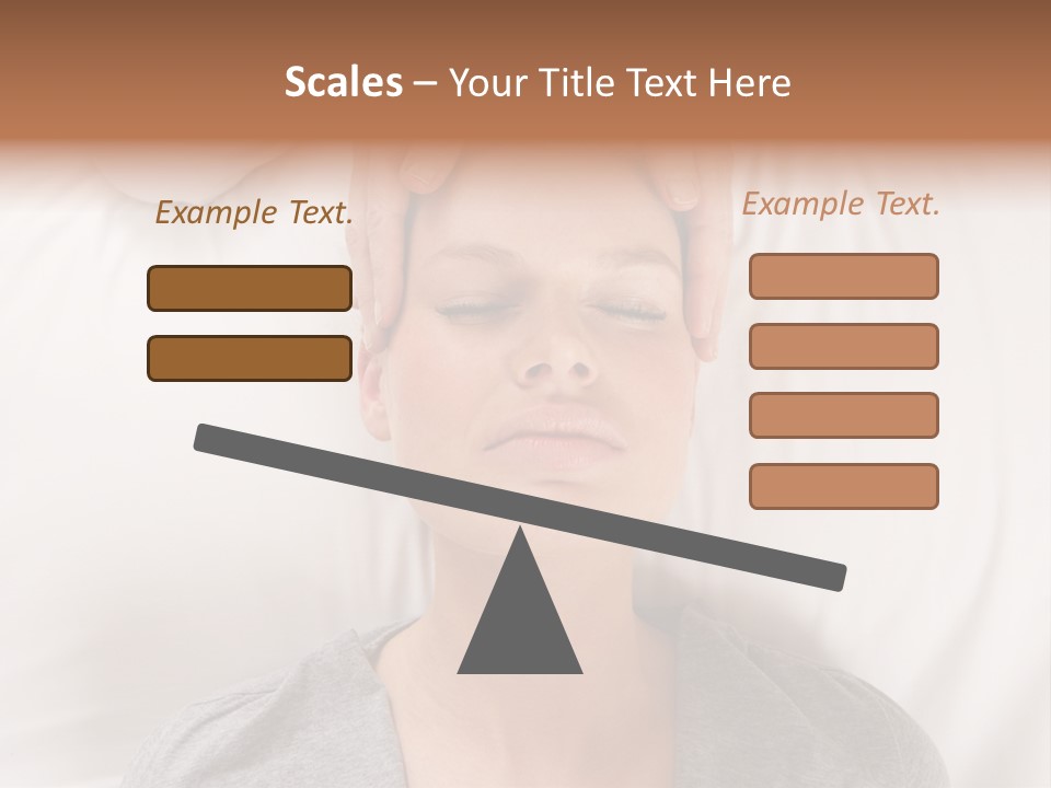 A Woman Getting Her Head Massage From A Massager PowerPoint Template