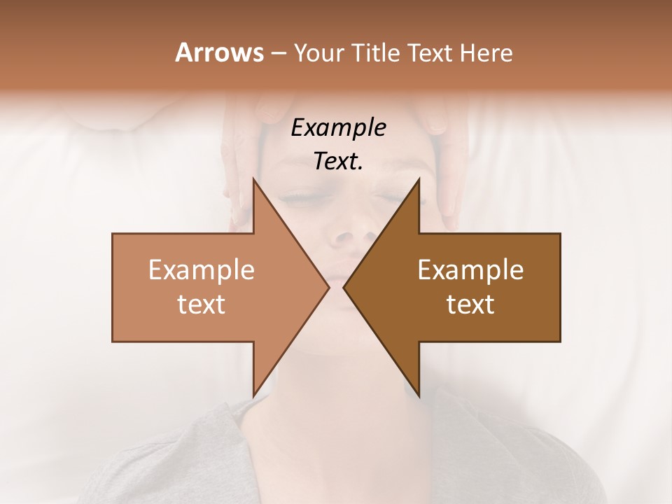 A Woman Getting Her Head Massage From A Massager PowerPoint Template