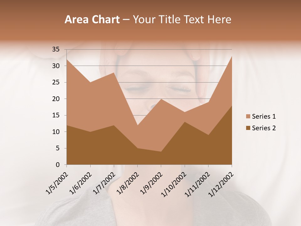 A Woman Getting Her Head Massage From A Massager PowerPoint Template