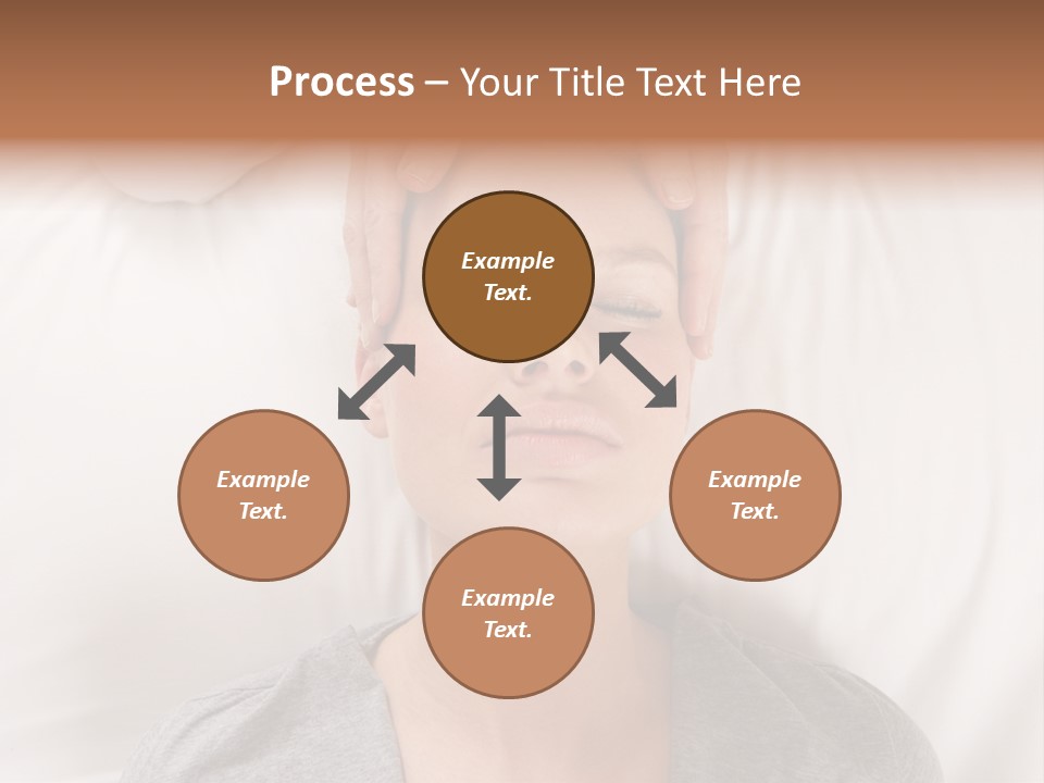 A Woman Getting Her Head Massage From A Massager PowerPoint Template