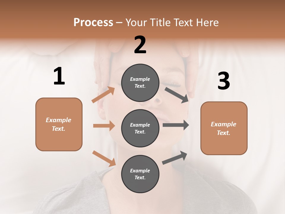 A Woman Getting Her Head Massage From A Massager PowerPoint Template