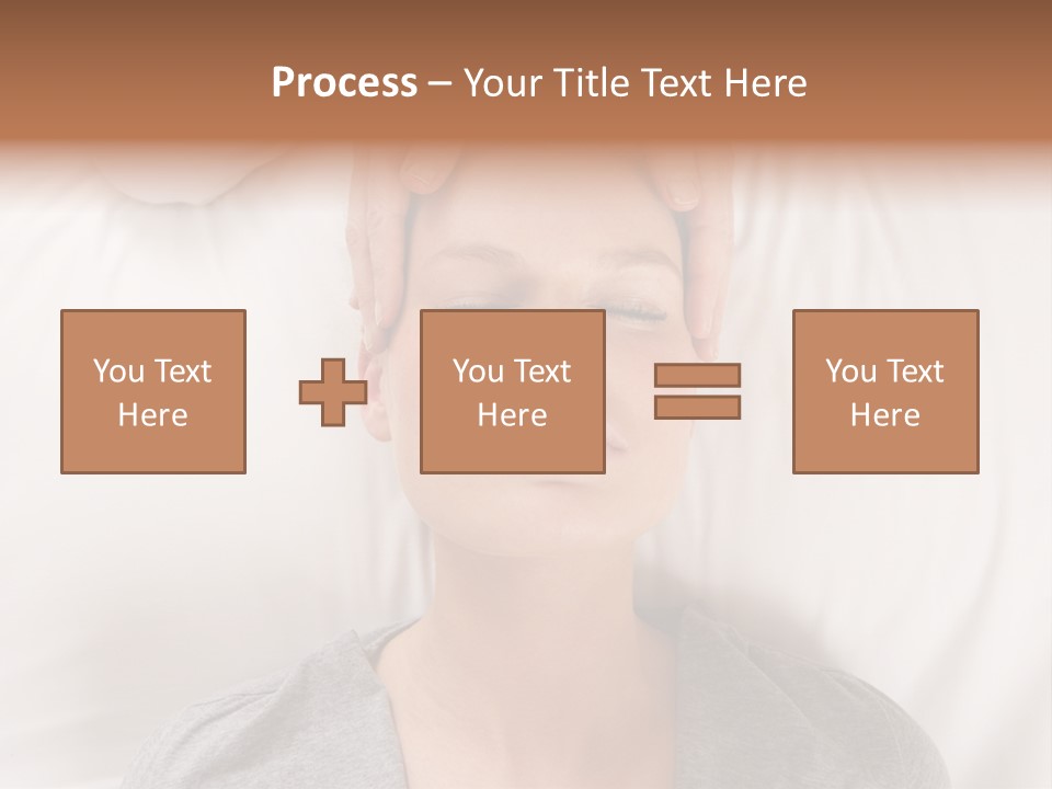 A Woman Getting Her Head Massage From A Massager PowerPoint Template
