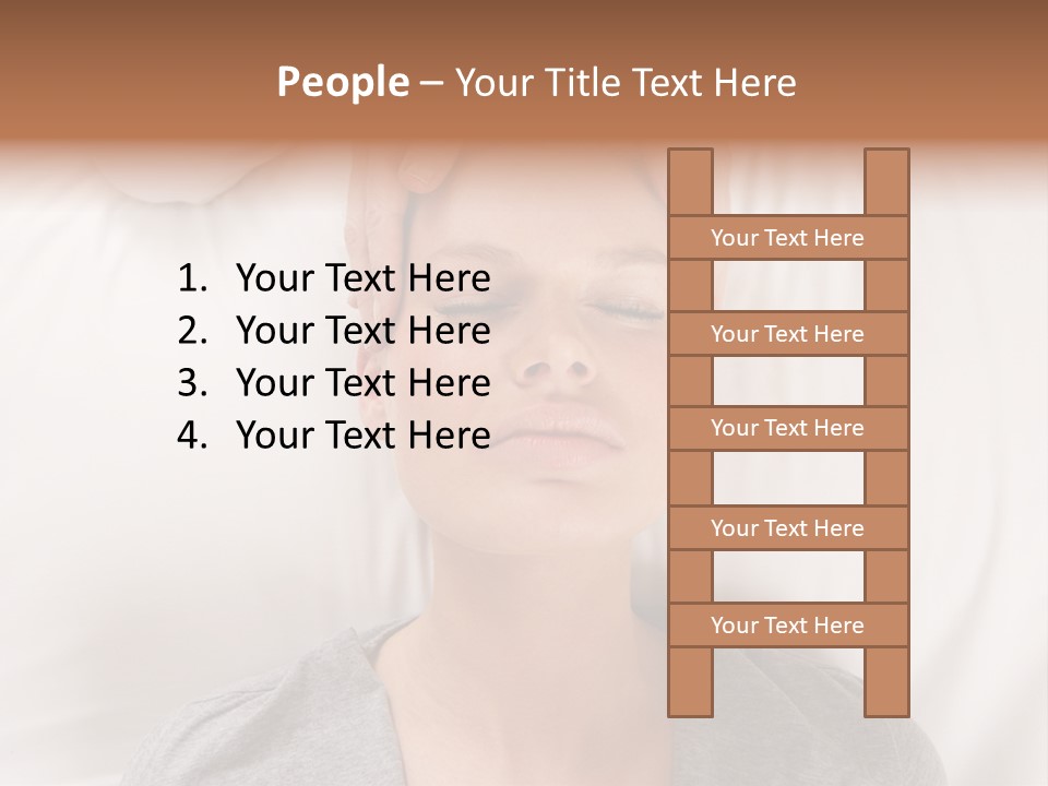A Woman Getting Her Head Massage From A Massager PowerPoint Template