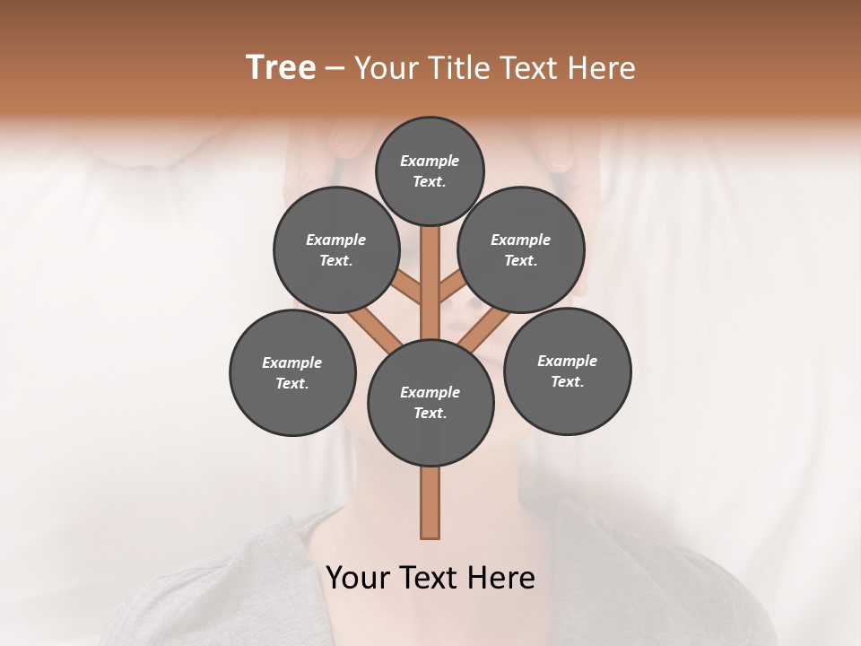 A Woman Getting Her Head Massage From A Massager PowerPoint Template