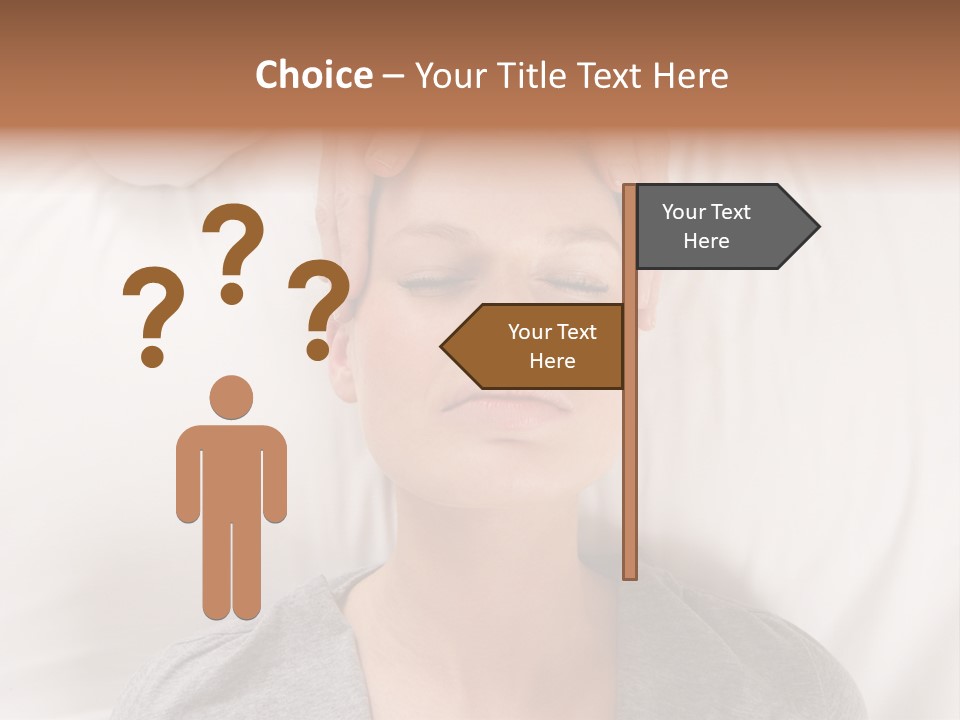 A Woman Getting Her Head Massage From A Massager PowerPoint Template