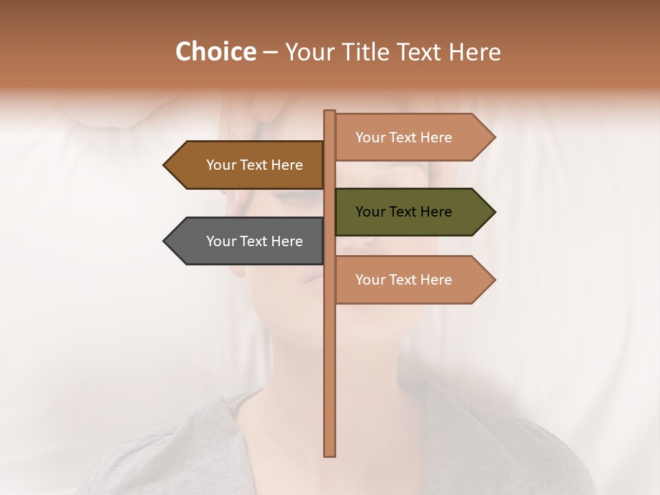 A Woman Getting Her Head Massage From A Massager PowerPoint Template