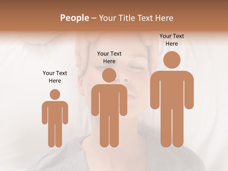 A Woman Getting Her Head Massage From A Massager PowerPoint Template