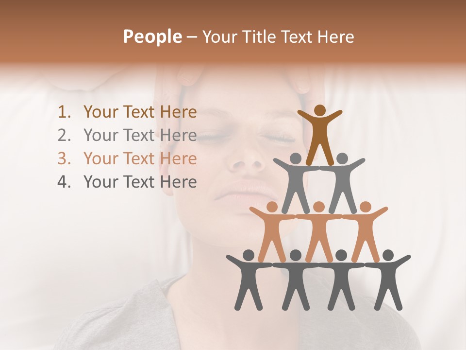 A Woman Getting Her Head Massage From A Massager PowerPoint Template