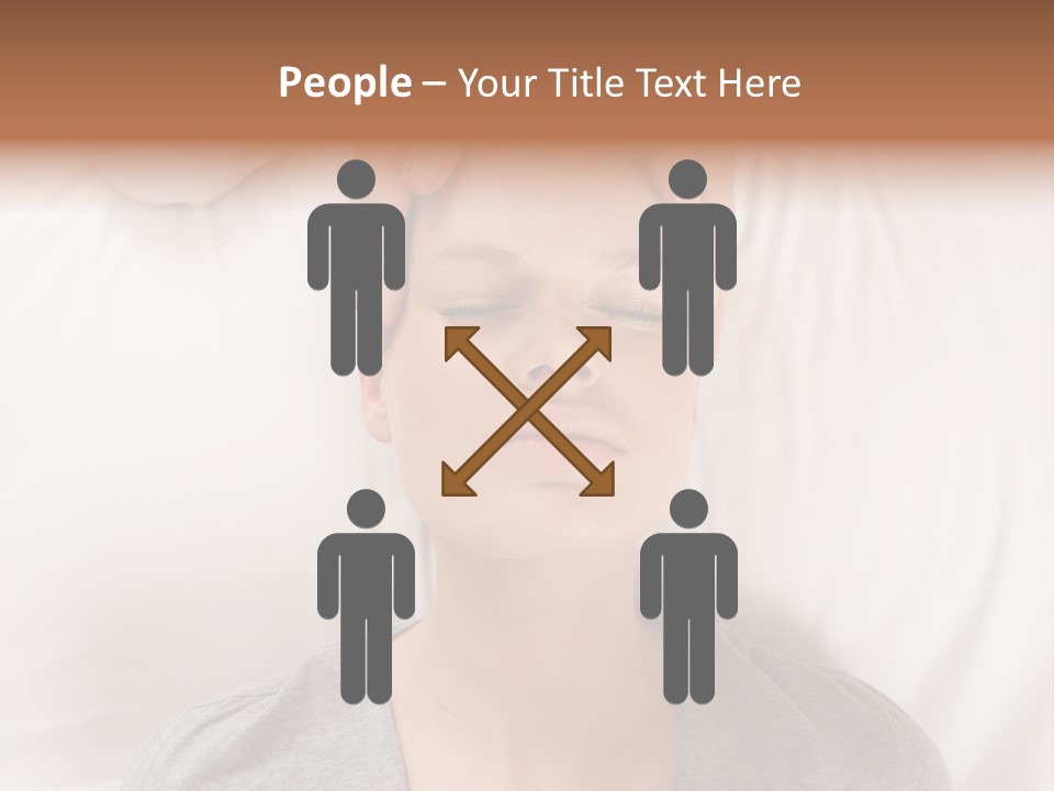 A Woman Getting Her Head Massage From A Massager PowerPoint Template