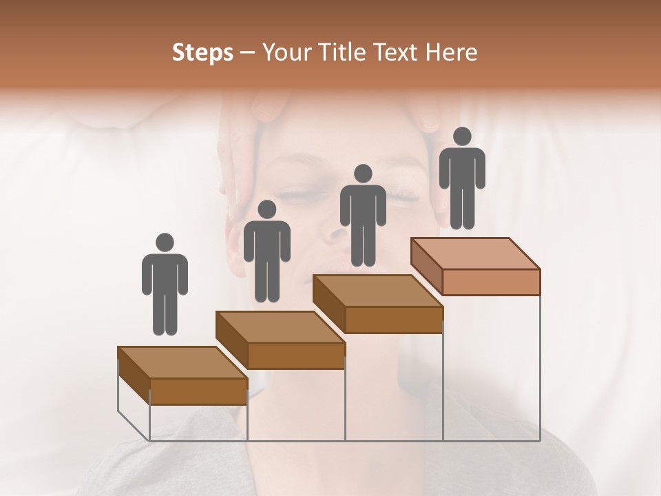 A Woman Getting Her Head Massage From A Massager PowerPoint Template