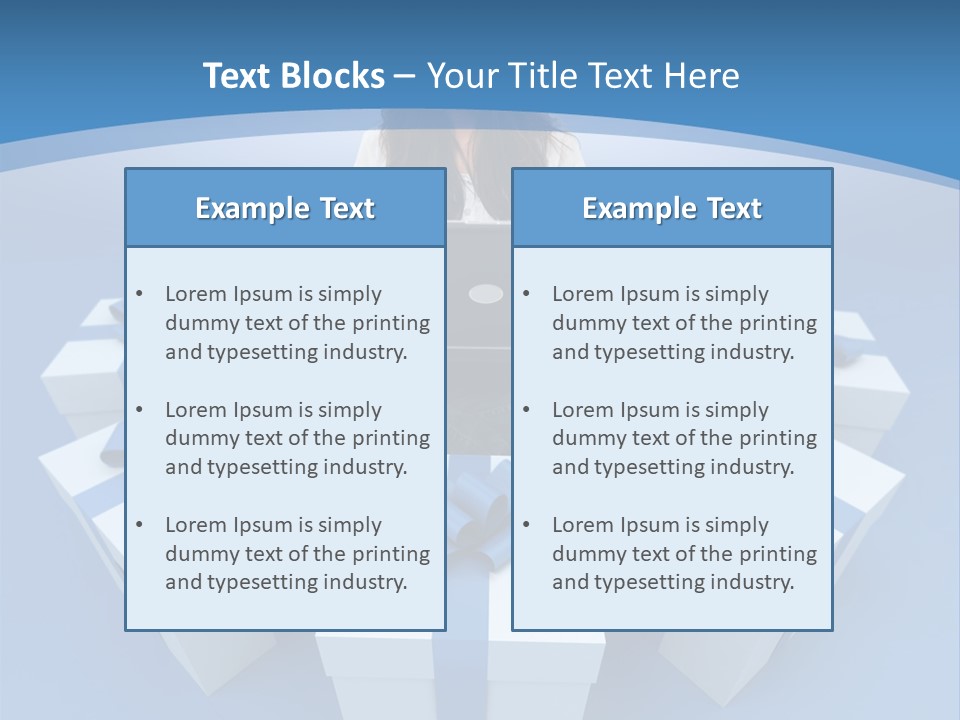 A Woman Sitting In Front Of A Laptop Surrounded By Presents PowerPoint Template