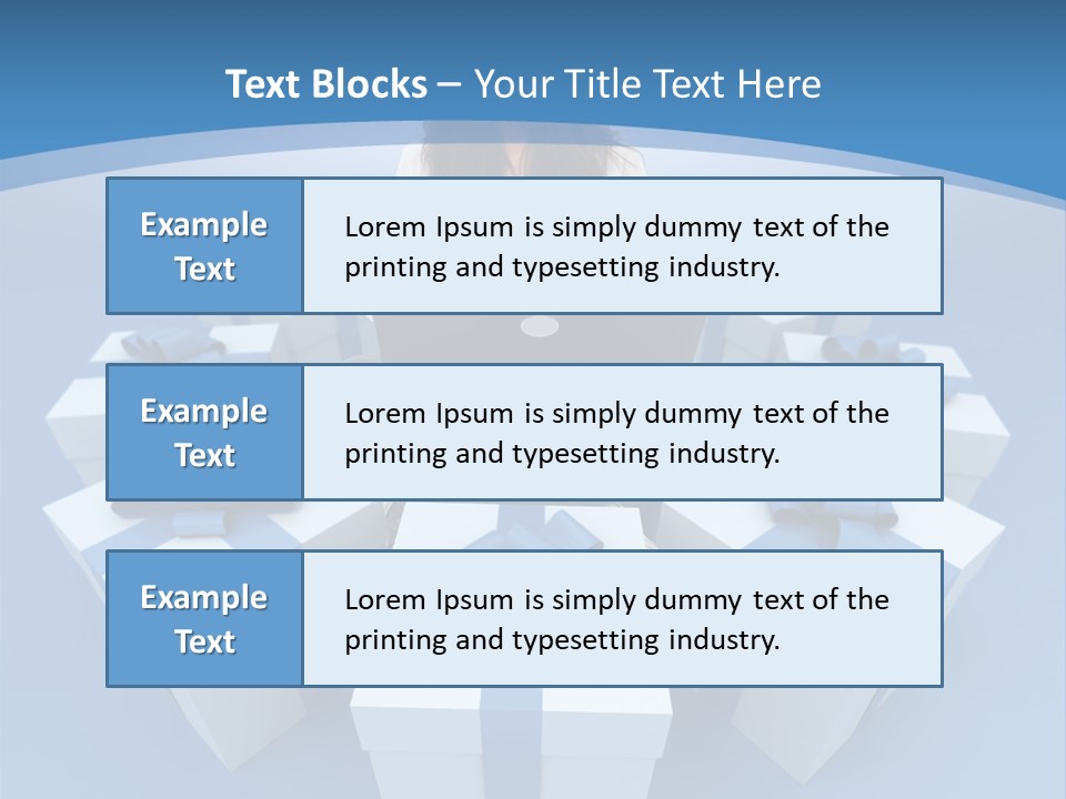 A Woman Sitting In Front Of A Laptop Surrounded By Presents PowerPoint Template