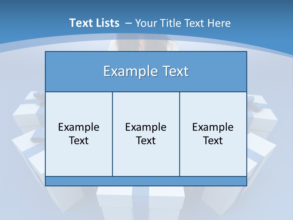 A Woman Sitting In Front Of A Laptop Surrounded By Presents PowerPoint Template