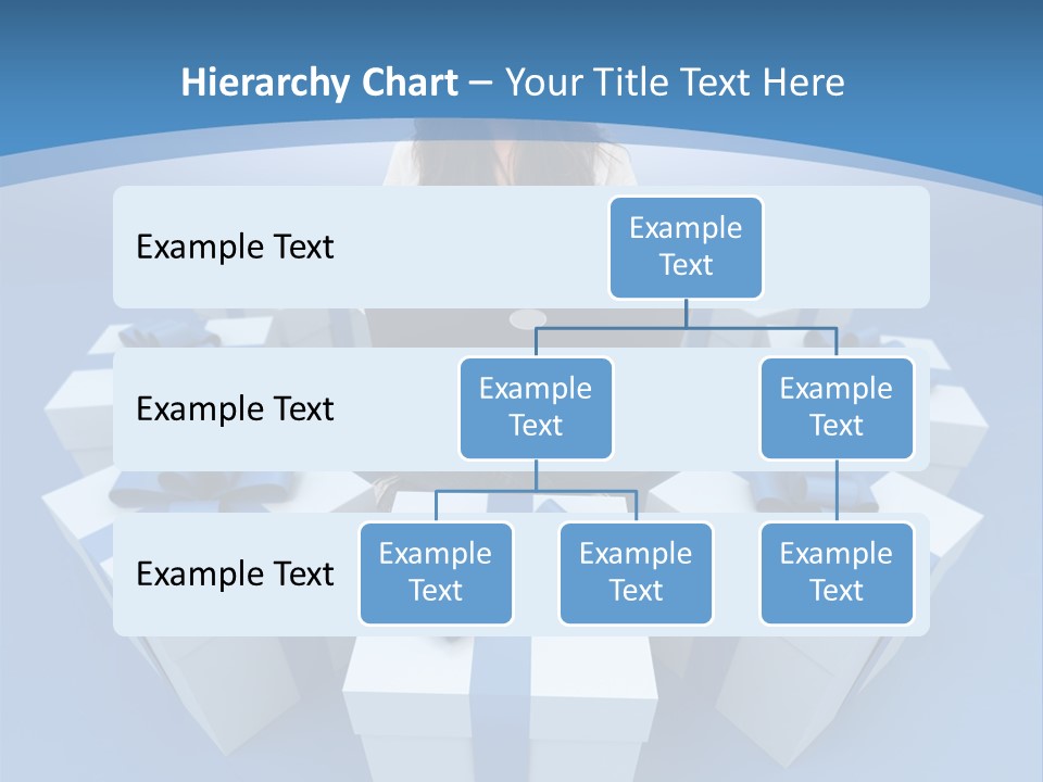 A Woman Sitting In Front Of A Laptop Surrounded By Presents PowerPoint Template