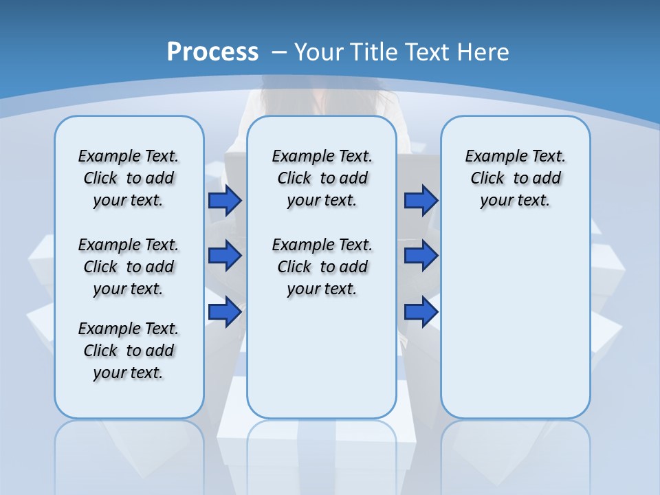 A Woman Sitting In Front Of A Laptop Surrounded By Presents PowerPoint Template