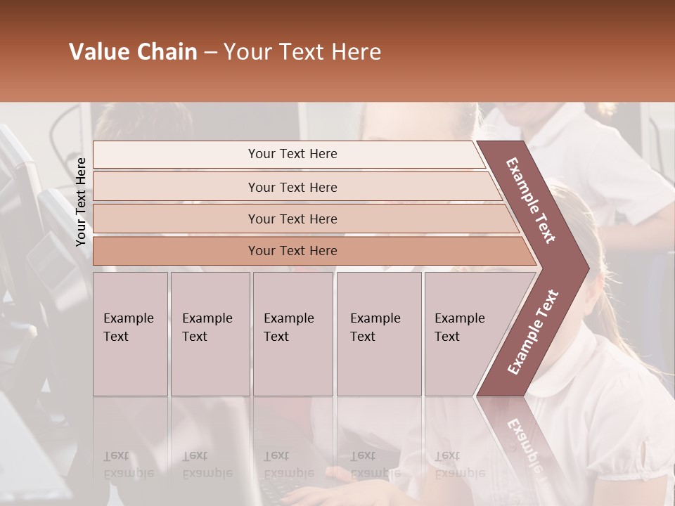 A Group Of Children Sitting In Front Of A Computer PowerPoint Template