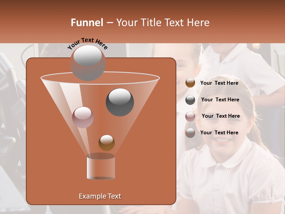 A Group Of Children Sitting In Front Of A Computer PowerPoint Template