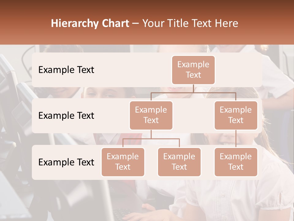 A Group Of Children Sitting In Front Of A Computer PowerPoint Template