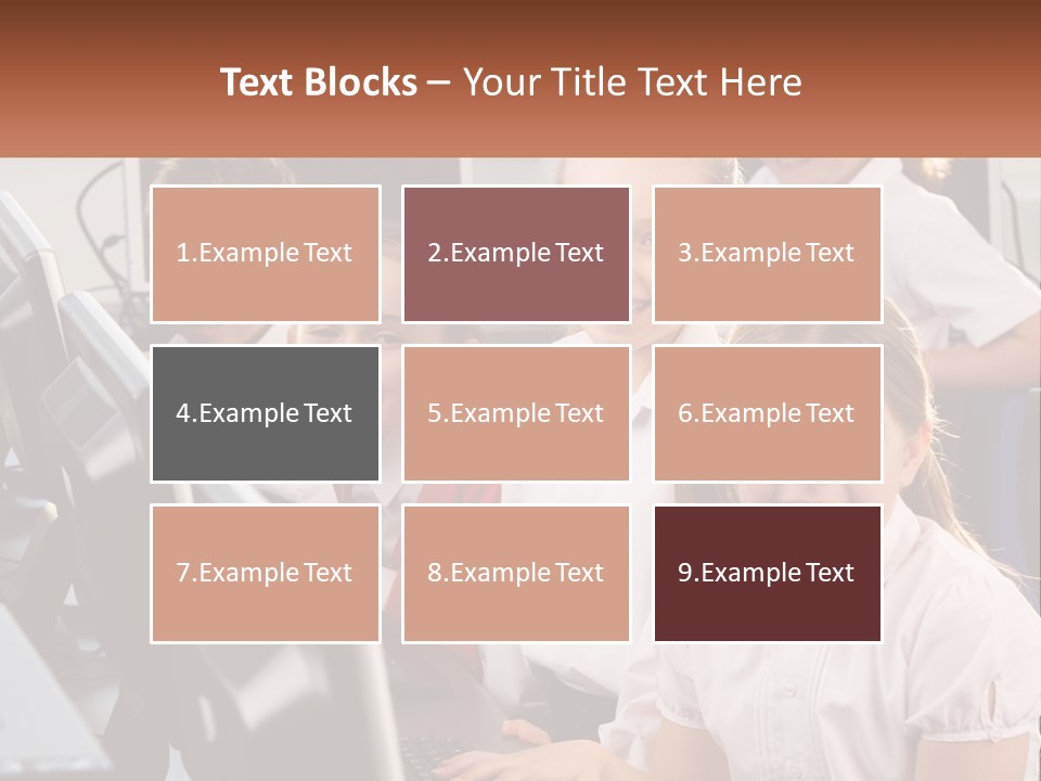 A Group Of Children Sitting In Front Of A Computer PowerPoint Template