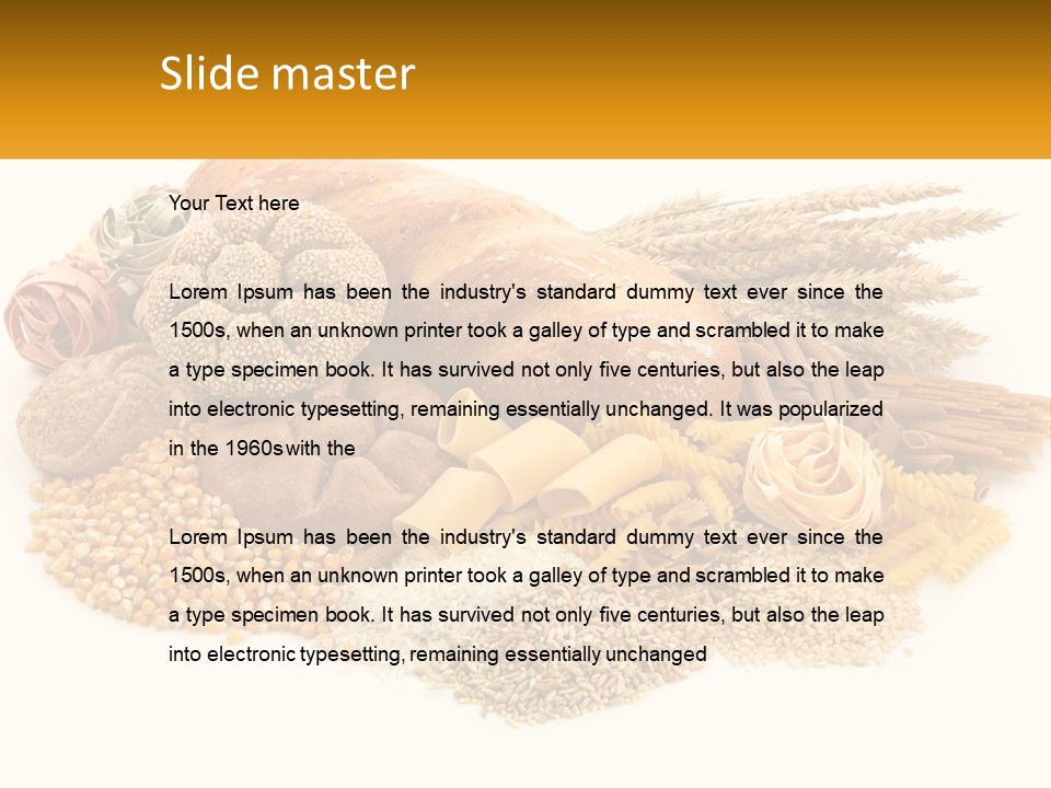 A Bunch Of Food That Is On A Table PowerPoint Template