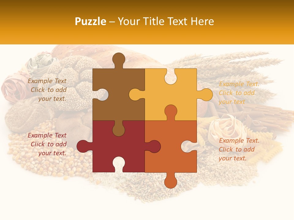 A Bunch Of Food That Is On A Table PowerPoint Template