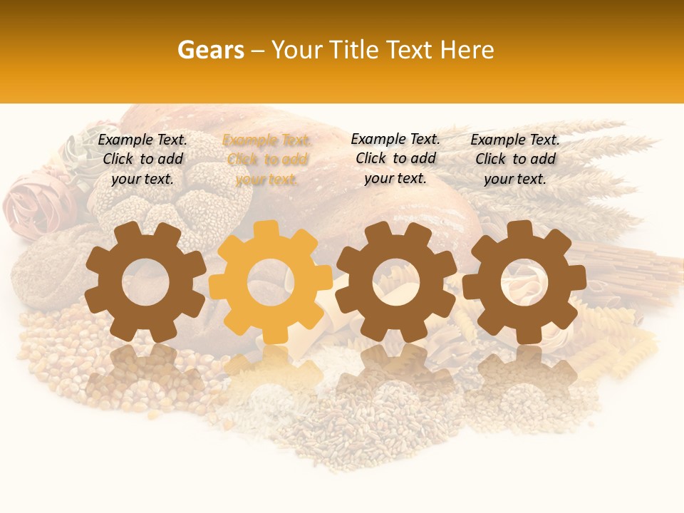 A Bunch Of Food That Is On A Table PowerPoint Template