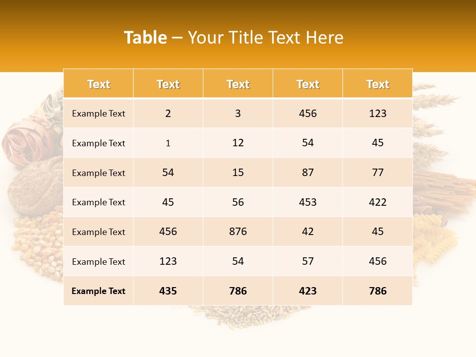 A Bunch Of Food That Is On A Table PowerPoint Template