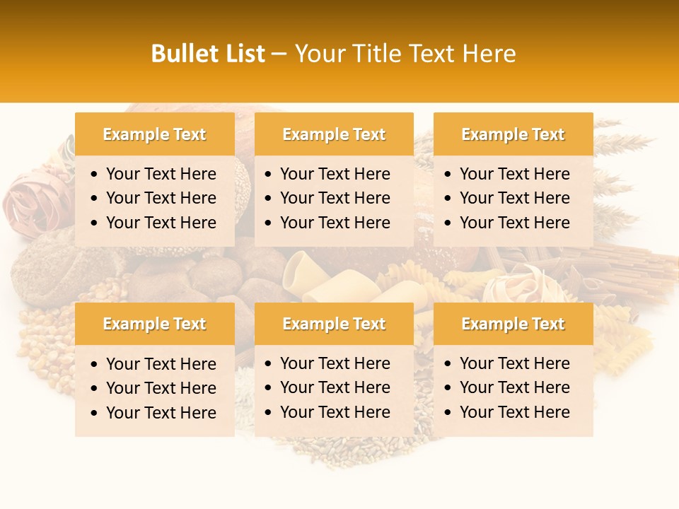 A Bunch Of Food That Is On A Table PowerPoint Template