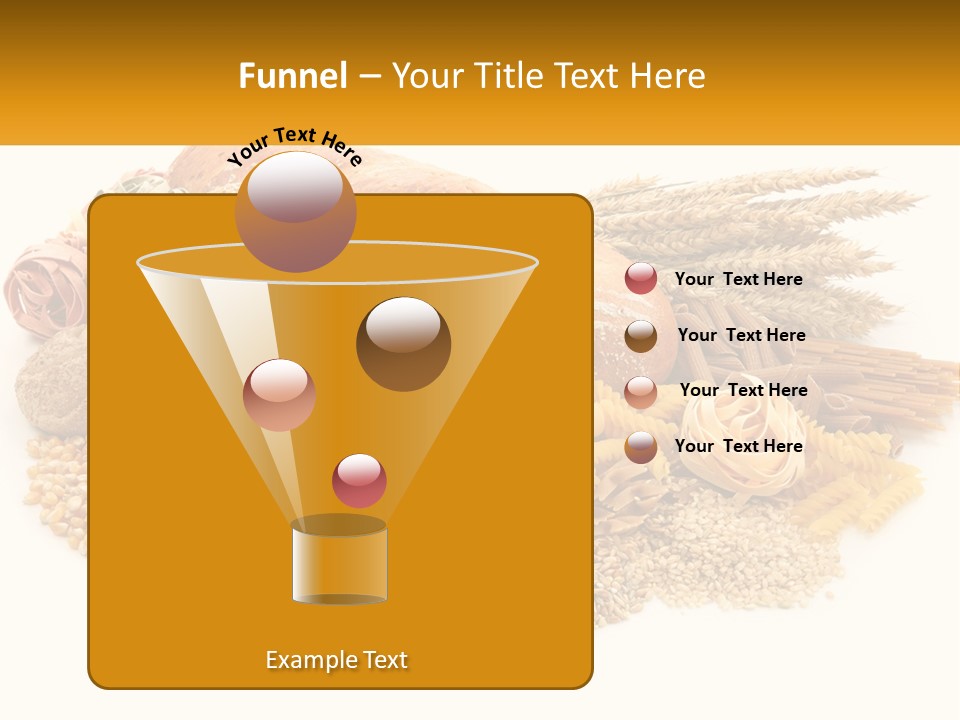 A Bunch Of Food That Is On A Table PowerPoint Template