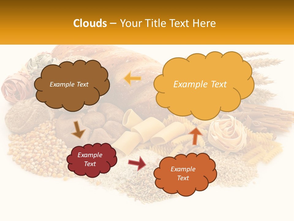 A Bunch Of Food That Is On A Table PowerPoint Template