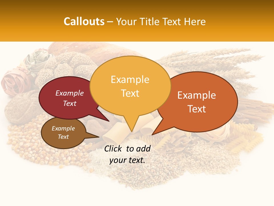 A Bunch Of Food That Is On A Table PowerPoint Template