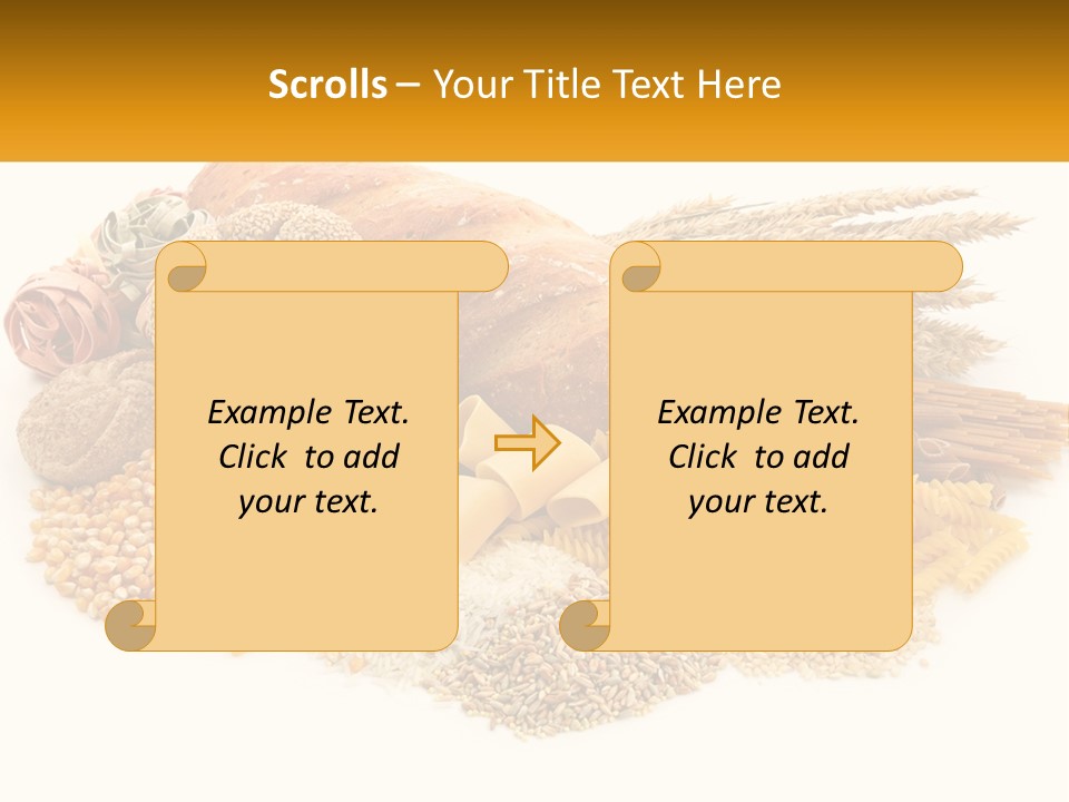 A Bunch Of Food That Is On A Table PowerPoint Template