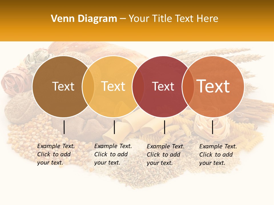 A Bunch Of Food That Is On A Table PowerPoint Template