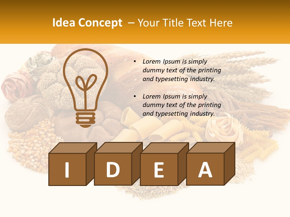 A Bunch Of Food That Is On A Table PowerPoint Template