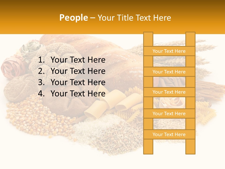 A Bunch Of Food That Is On A Table PowerPoint Template