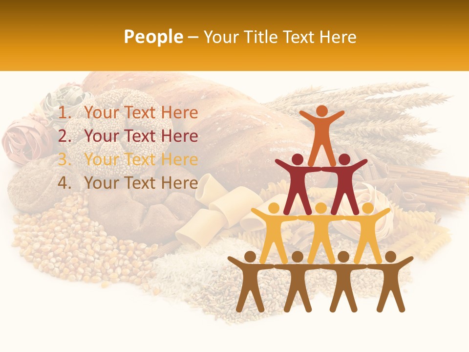 A Bunch Of Food That Is On A Table PowerPoint Template