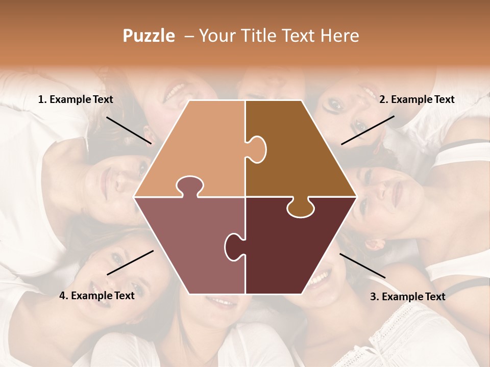 A Group Of Women Laying On Top Of Each Other PowerPoint Template