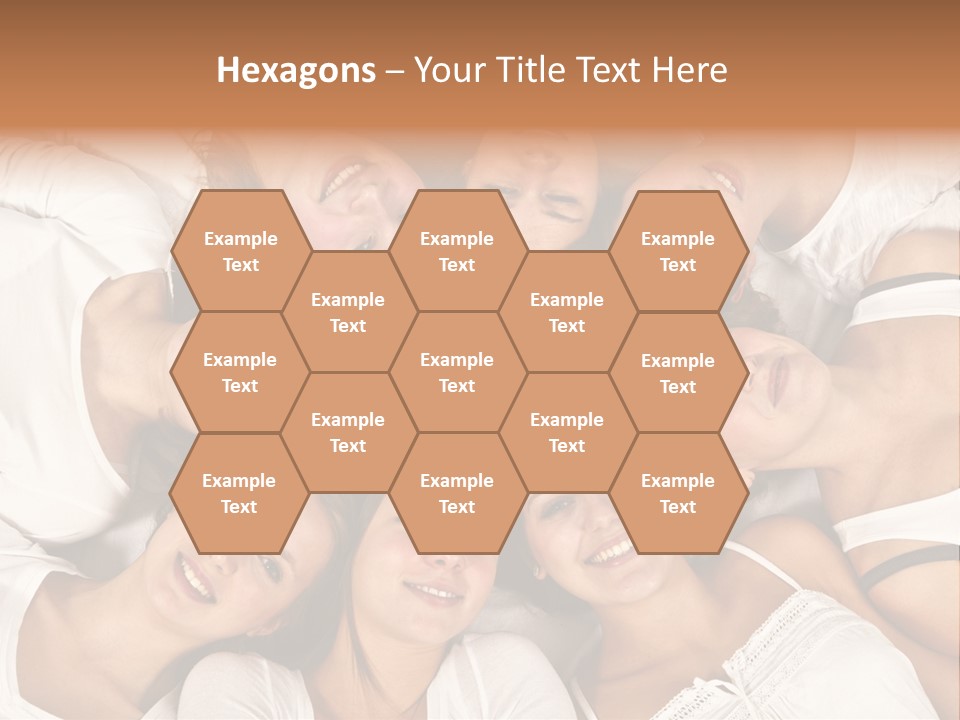 A Group Of Women Laying On Top Of Each Other PowerPoint Template