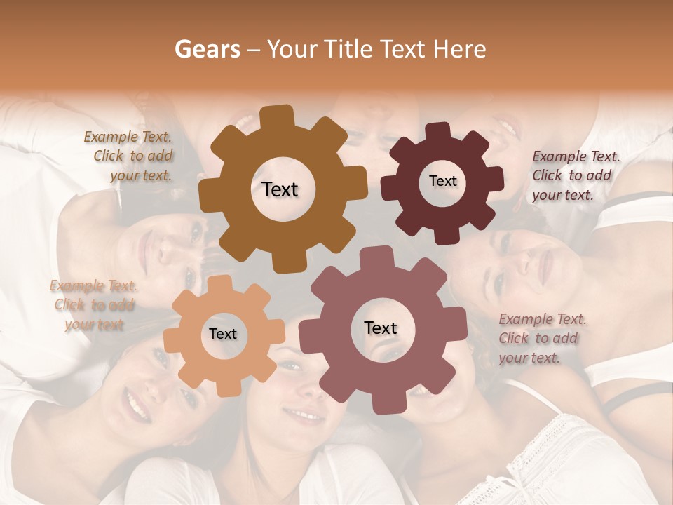 A Group Of Women Laying On Top Of Each Other PowerPoint Template