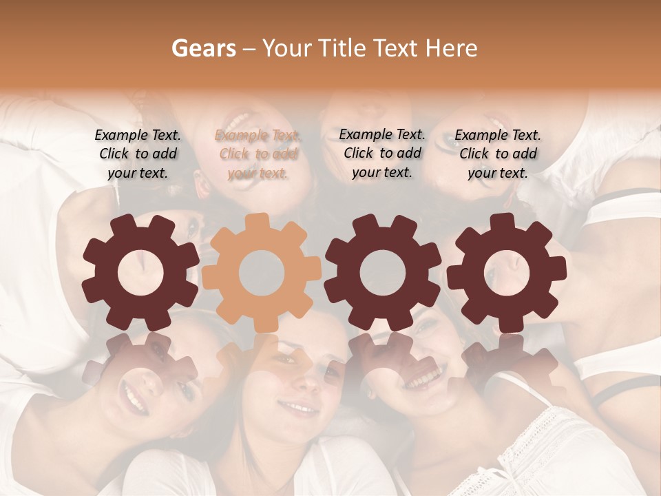 A Group Of Women Laying On Top Of Each Other PowerPoint Template