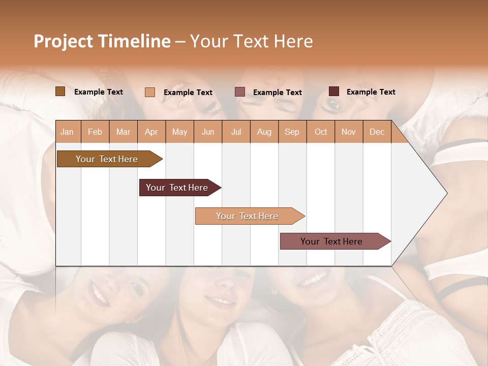 A Group Of Women Laying On Top Of Each Other PowerPoint Template