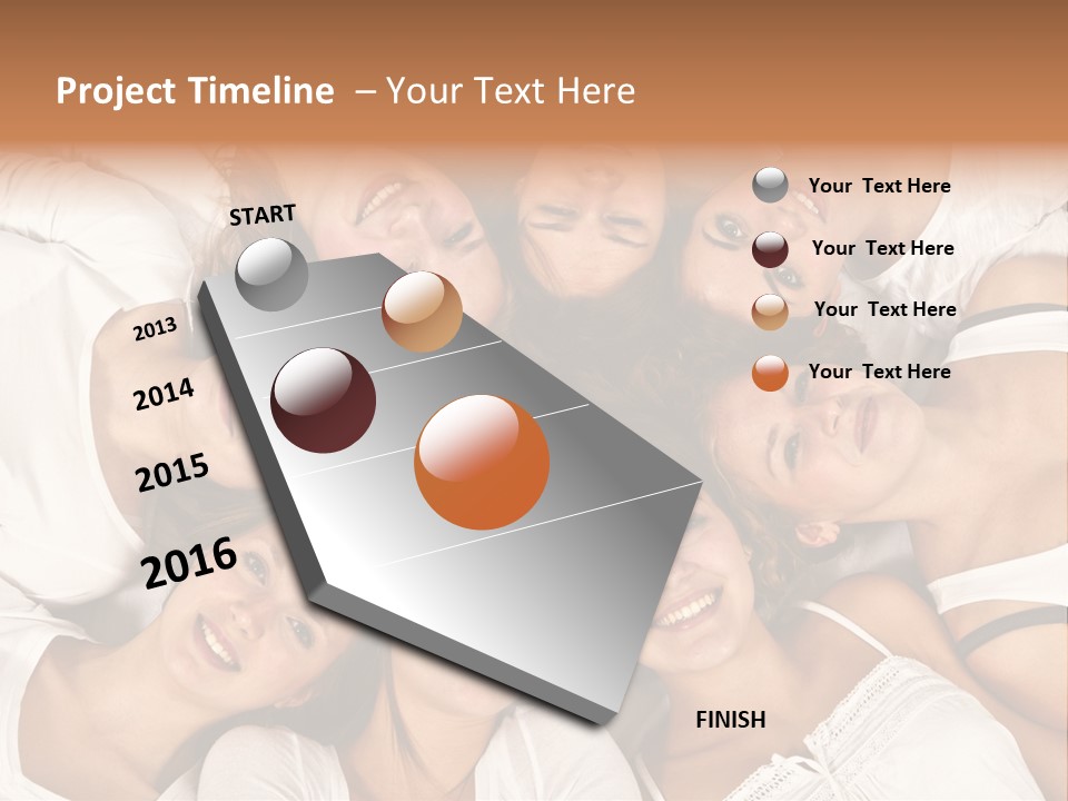 A Group Of Women Laying On Top Of Each Other PowerPoint Template