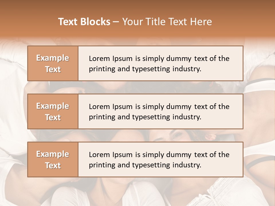 A Group Of Women Laying On Top Of Each Other PowerPoint Template