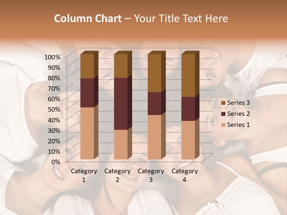 A Group Of Women Laying On Top Of Each Other PowerPoint Template