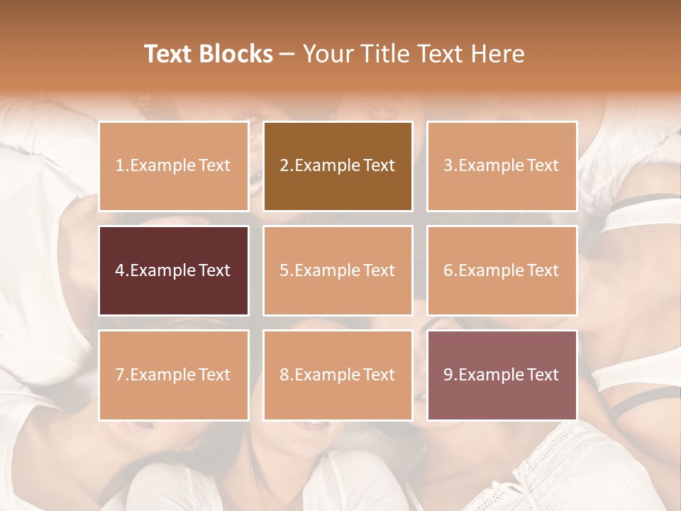 A Group Of Women Laying On Top Of Each Other PowerPoint Template