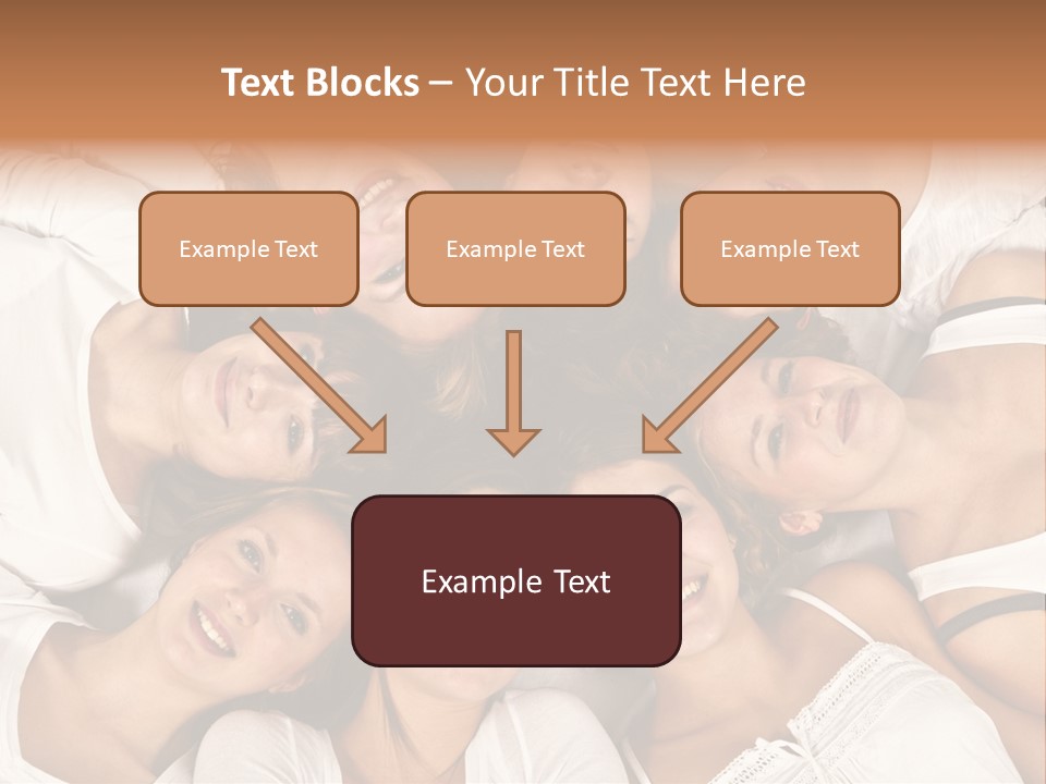 A Group Of Women Laying On Top Of Each Other PowerPoint Template